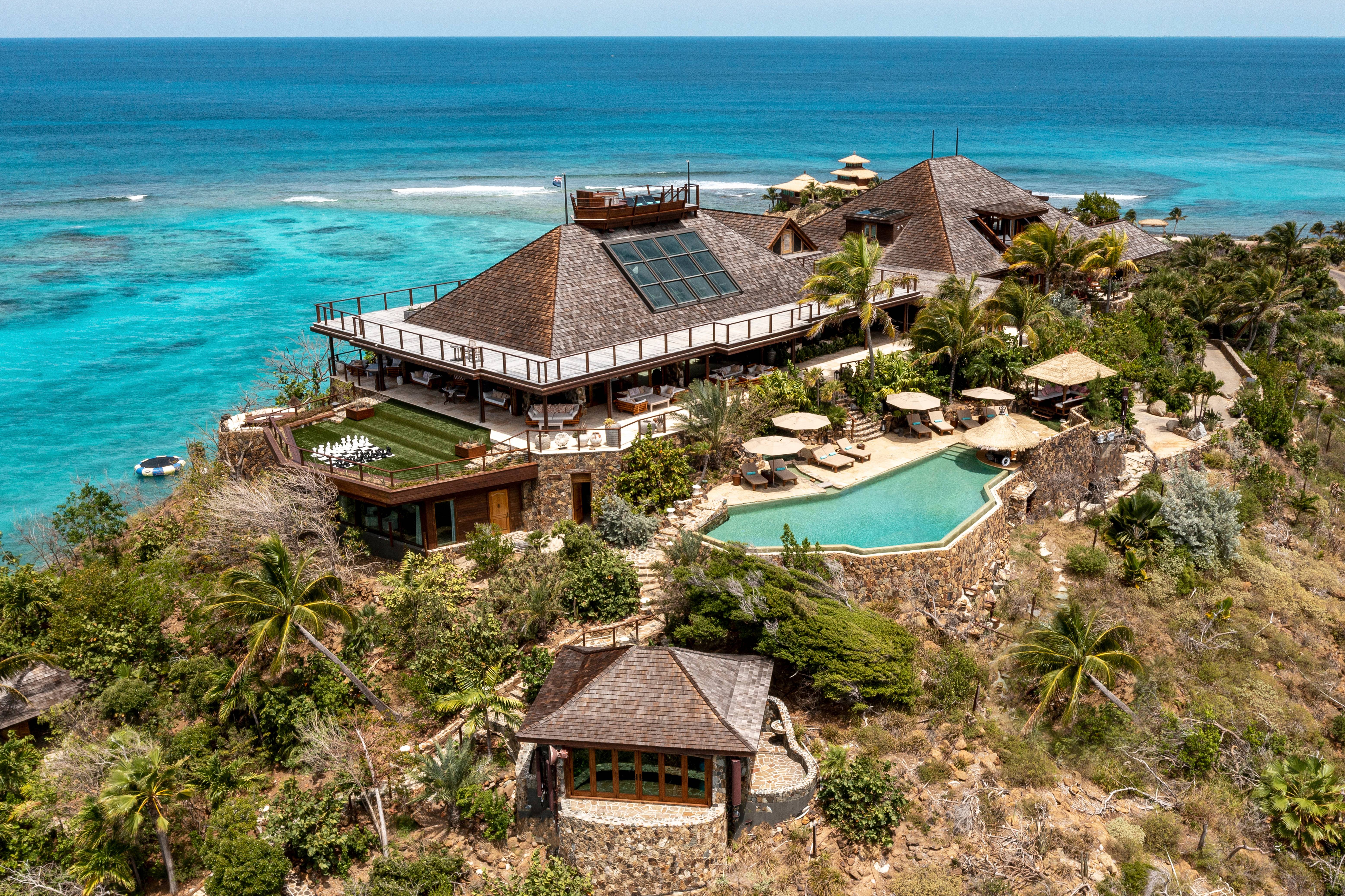 Necker Island pool and ocean view